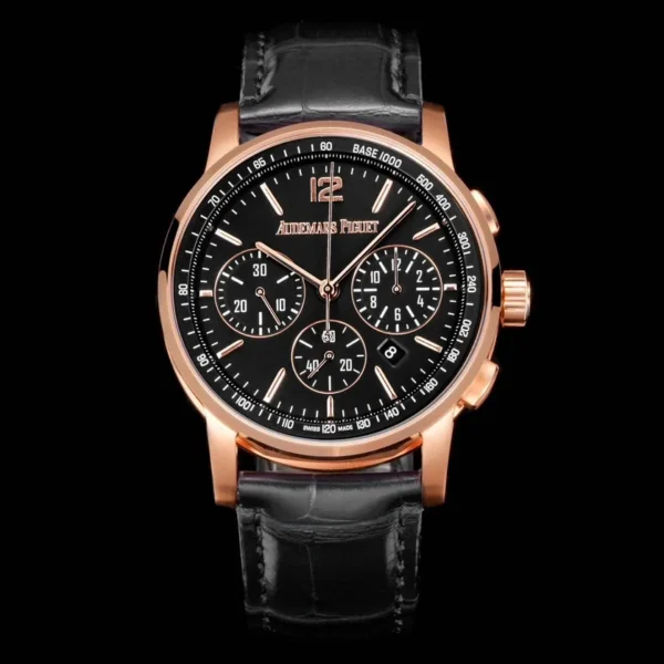 AP0003-01 Audemars Piguet Code 11.59 Automatic Chronograph Watch Leather Strap