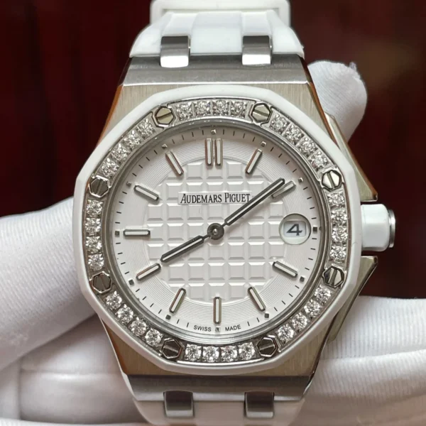AP0023-01 Audemars Piguet Diamond-Set Quartz Watch 37mm