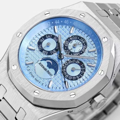 Audemars Piguet Royal Oak 26574 Moonphase Watch 41mm Rubber Strap