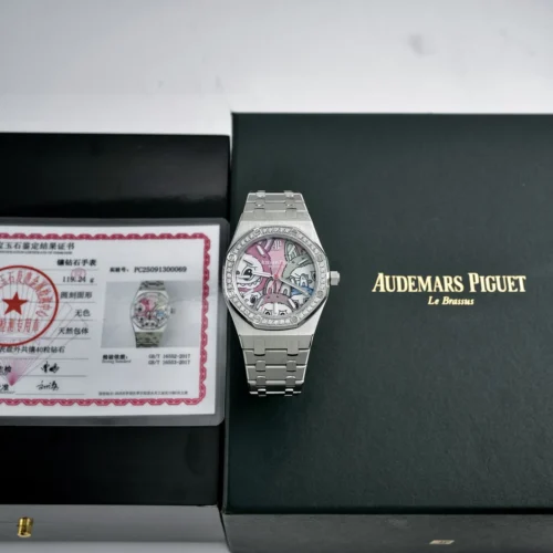 Audemars Piguet Royal Oak Women's Diamond-Set Watch 34mm