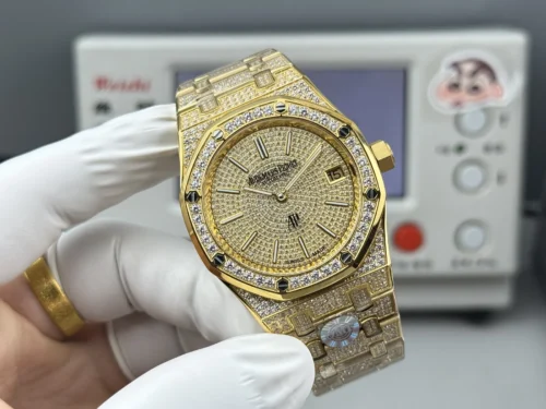 Audemars Piguet Royal Oak Diamond-Set Watch 39mm Slim Case