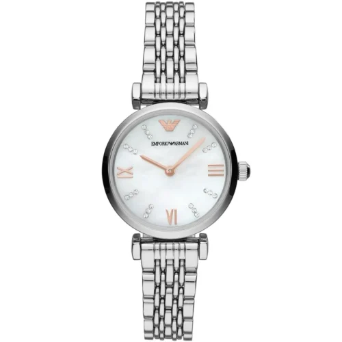Armani AR11204 Women's Mother-of-Pearl Dial Watch 28mm Stainless Steel Bracelet