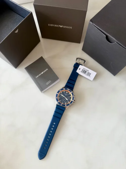 Armani AR11696 Luminous Dial Solar Watch 43.5mm