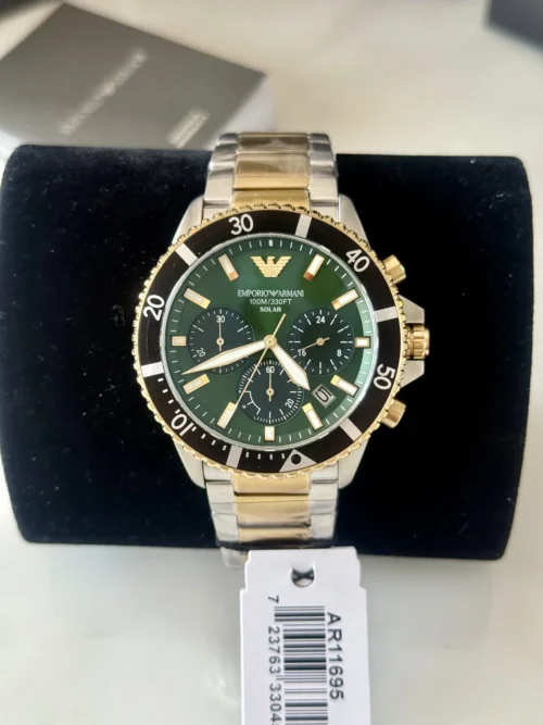 Armani AR11695 Solar Watch 43.5mm Stainless Steel Bracelet