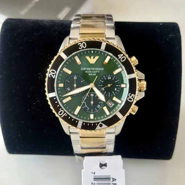 Armani AR11695 Solar Watch 43.5mm Stainless Steel Bracelet