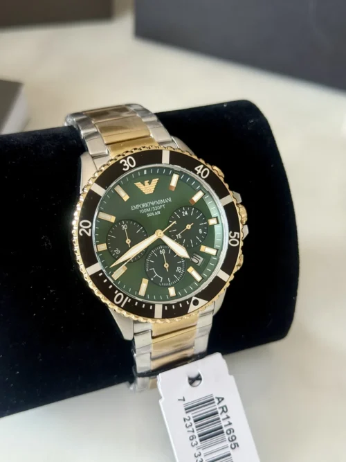Armani AR11695 Solar Watch 43.5mm Stainless Steel Bracelet
