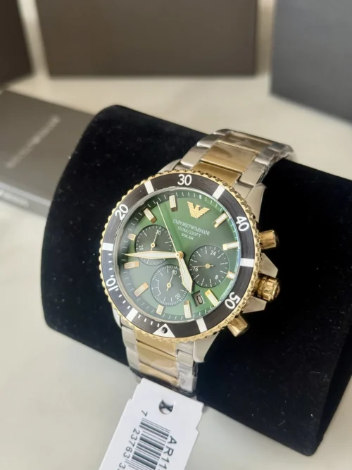 Armani AR11695 Solar Watch 43.5mm Stainless Steel Bracelet