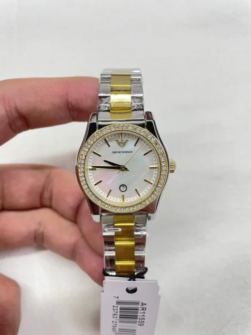 Armani AR11559 Women's Diamond-Set Quartz Watch 32mm