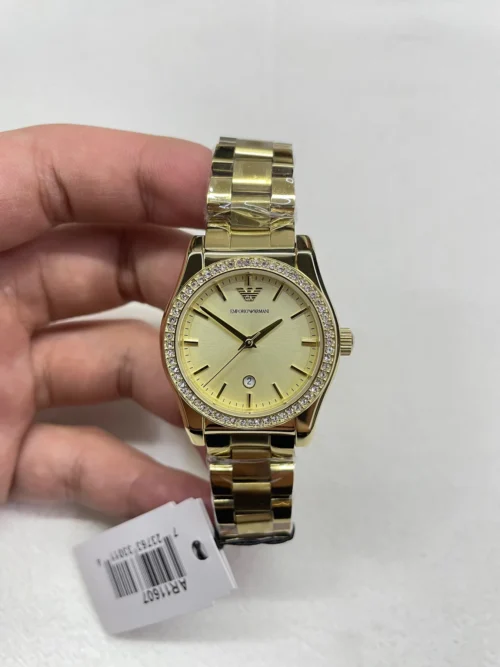 Armani AR11607 Women's Diamond-Set Watch 32mm Gold-Tone