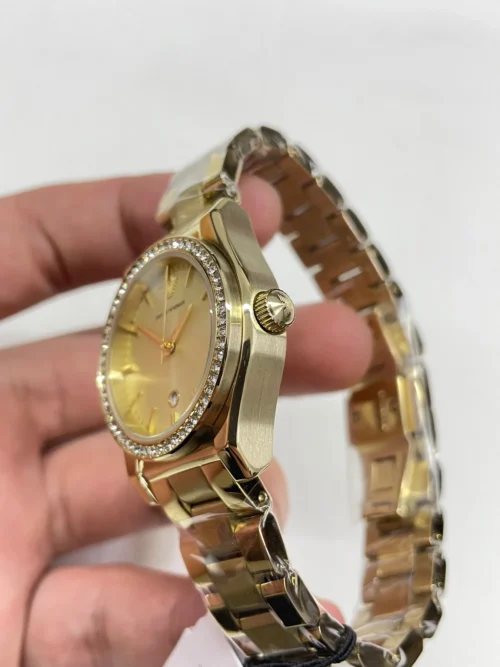 Armani AR11607 Women's Diamond-Set Watch 32mm Gold-Tone