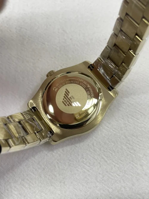 Armani AR11607 Women's Diamond-Set Watch 32mm Gold-Tone