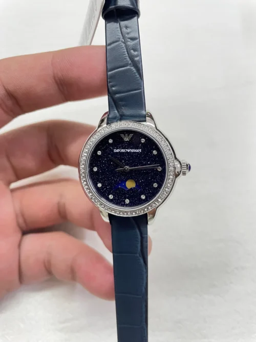 Armani AR11629 Women's Moonphase Quartz Watch 32mm Diamond-Set