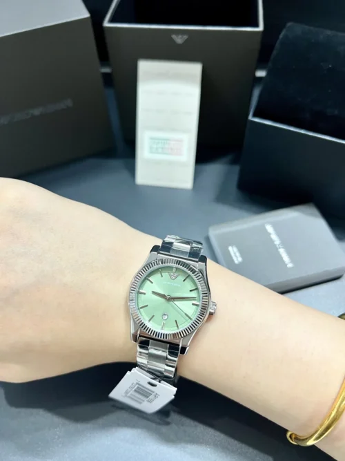 Armani AR11656 Women's Green Dial Quartz Watch 32mm SKU ARMANI0029