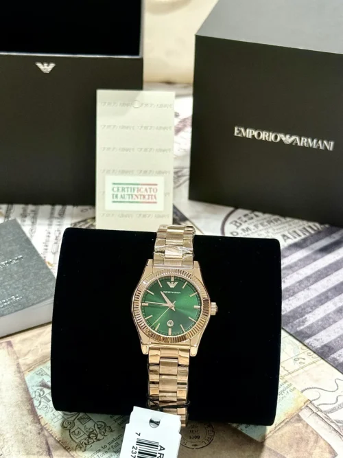 Armani AR11639 Women's Sunray Dial Watch 32mm Vintage Style