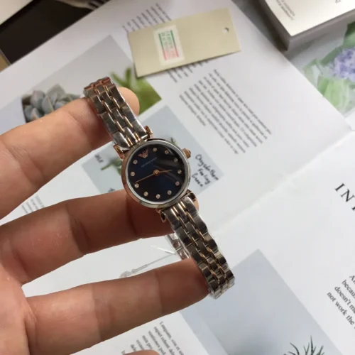 Armani AR11222 Blue Dial Quartz Watch Diamond-Set