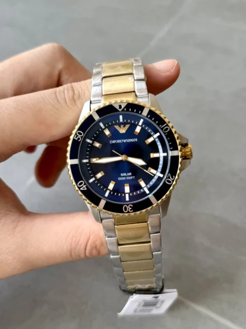Armani AR11738 Men's Blue Dial Solar Watch 42mm Diver