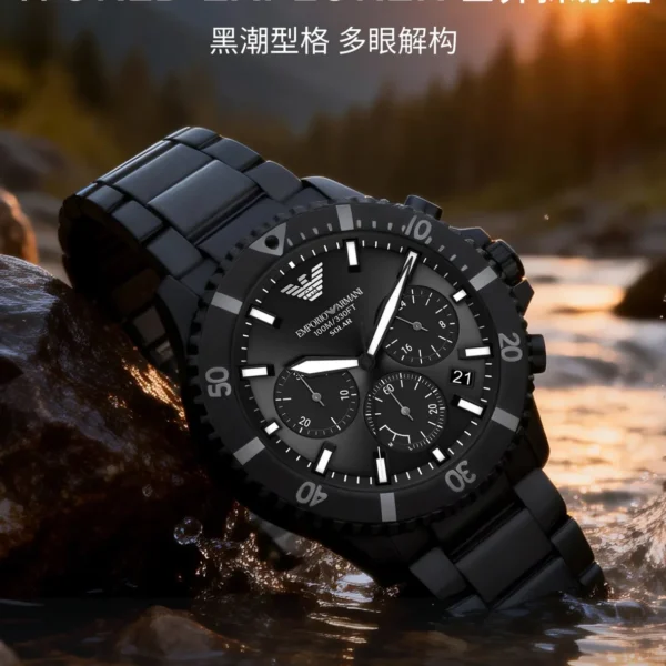 Armani AR11784 Men's Solar Watch 43.5mm