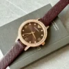 Armani AR11555 Women's Sunray Dial Quartz Watch 32mm Rose Gold-Tone