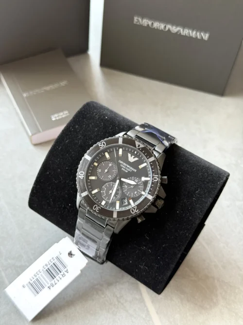 Armani Explorer AR11784 Men's Black Dial Quartz Watch 43.5mm