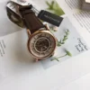 Armani AR1983 Men's Skeleton Automatic Watch Leather Strap