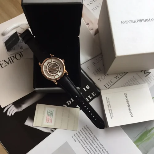 Armani AR60007 Men's Rose Gold-Tone Automatic Watch 42mm