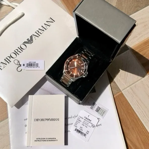 ARMANI0075-01 Armani AR11340 Men's Luminous Dial Quartz Watch SKU ARMANI0075