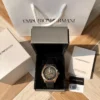 Armani AR60004 Skeleton Automatic Watch 43mm Leather Strap