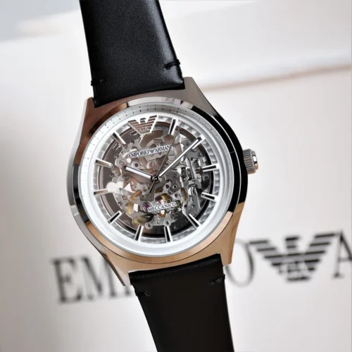 Armani AR60003 Men's Automatic Watch 42mm Leather Strap