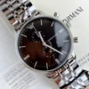 Armani AR0389 Men's Black Dial Quartz Watch 43mm Stainless Steel Bracelet