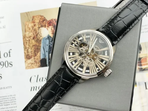 Armani AR4629 Skeleton Automatic Watch Stainless Steel Bracelet