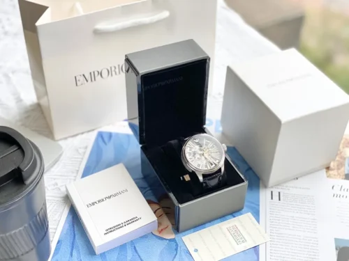 Armani AR4629 Skeleton Automatic Watch Stainless Steel Bracelet
