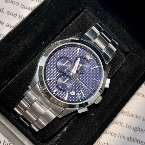 Armani Pilot AR11528 Men's Quartz Chronograph Watch 43mm Blue Dial SKU ARMANI0119