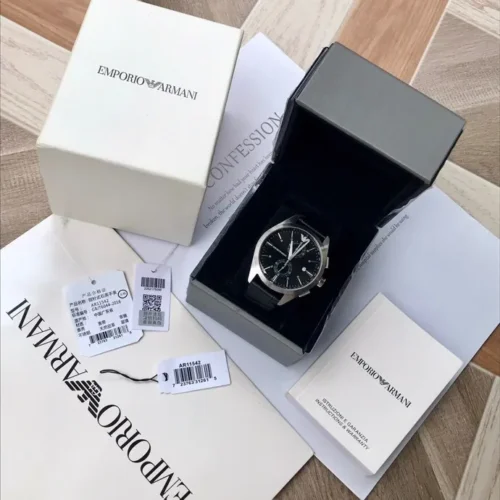 Armani AR11542 Men's Sunray Dial Quartz Watch Luminous Dial SKU ARMANI0127