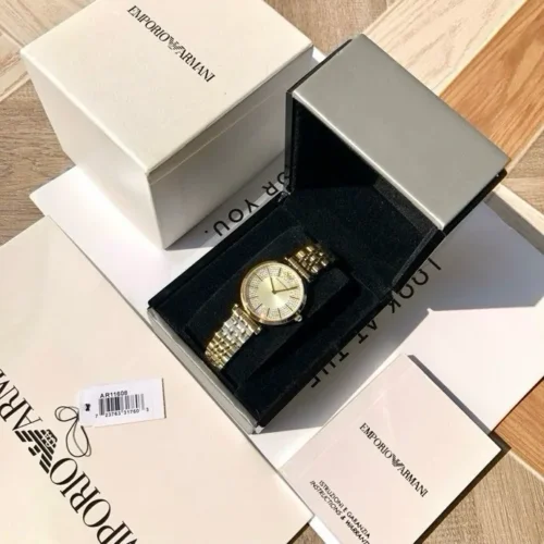 Armani AR11608 Women's Diamond-Set Quartz Watch Stainless Steel Bracelet