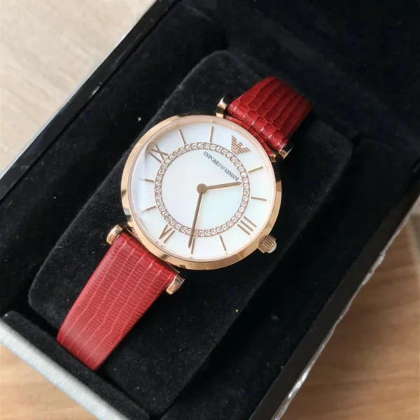ARMANI0146-01 Armani AR11322 Women's Diamond-Set Quartz Watch 32mm Stainless Steel Bracelet