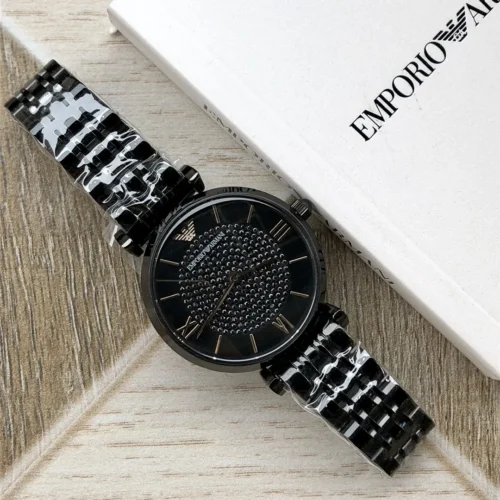 Armani AR11245 Women's Diamond-Set Quartz Watch 32mm Stainless Steel Bracelet