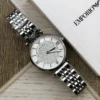 Armani AR1925 Women's Diamond-Set Quartz Watch 32mm Stainless Steel Bracelet