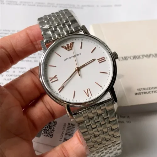 Armani AR80014 Men's Slim Case Quartz Watch 42mm Stainless Steel Bracelet