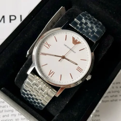 Armani AR80014 Men's Slim Case Quartz Watch 42mm Stainless Steel Bracelet