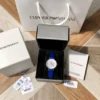 Armani AR11344 Women's Diamond-Set Quartz Watch 32mm Leather Strap