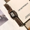 Armani AR11407 Women's Diamond-Set Quartz Watch 26mm Square Case