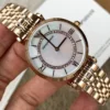 Armani AR1909 Women's Diamond-Set Quartz Watch 32mm Stainless Steel Bracelet