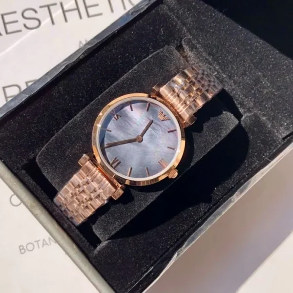 ARMANI0237-01 Armani AR11145 Women's Mother-of-Pearl Dial Quartz Watch 32mm Stainless Steel Bracelet