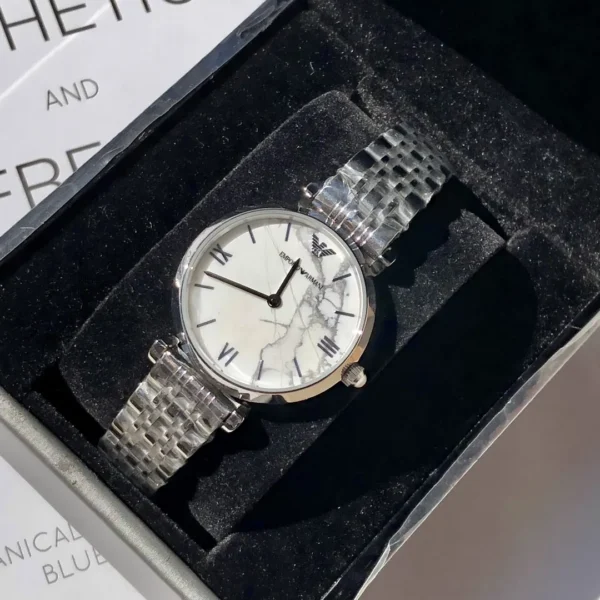 ARMANI0238-01 Armani AR11170 Women's Vintage Style Quartz Watch 32mm Stainless Steel Bracelet