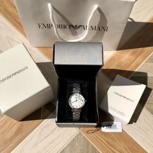 Armani AR11170 Women's Vintage Style Quartz Watch 32mm Stainless Steel Bracelet