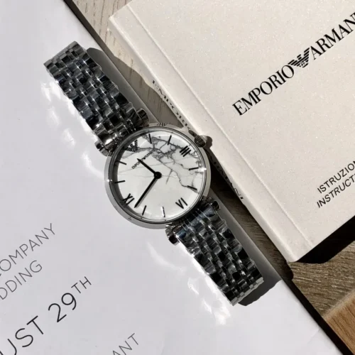 Armani AR11170 Women's Vintage Style Quartz Watch 32mm Stainless Steel Bracelet