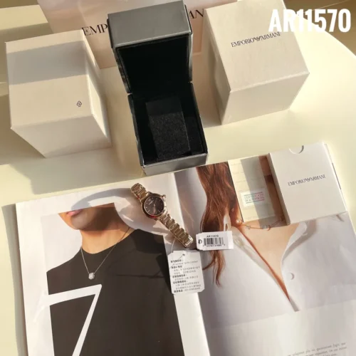 Armani AR11570 Women's Rose Gold-Tone Watch