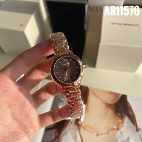 Armani AR11570 Women's Rose Gold-Tone Watch