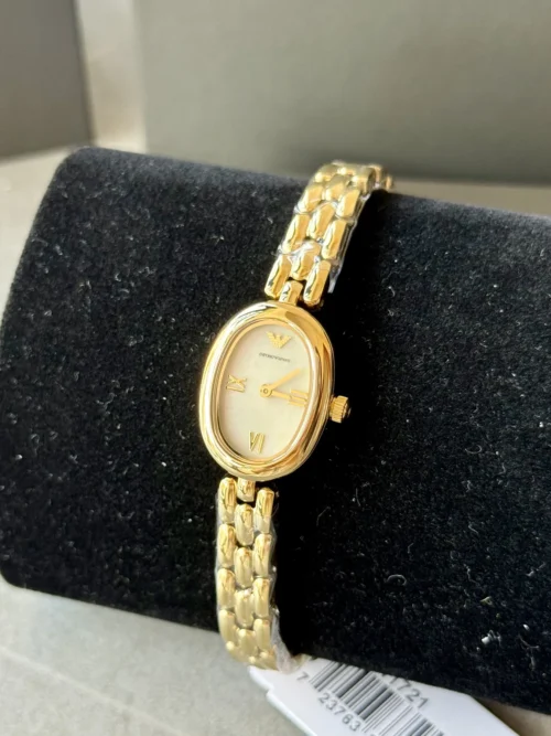 Armani AR11721 Women's Oval Case Quartz Watch 24mm Stainless Steel Bracelet