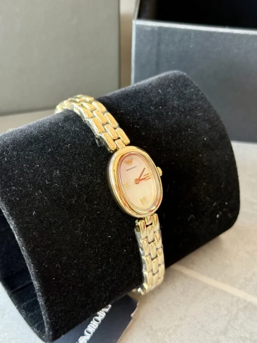 Armani AR11721 Women's Oval Case Quartz Watch 24mm Stainless Steel Bracelet